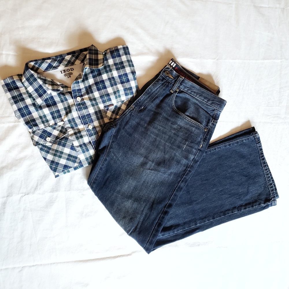 Relaxed bootcut 33x32 dark wash jeans